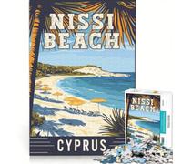 Nissi Beach in Cyprus 1000 piece jigsaw puzzles- | 50x75cm improve memory DIY Toys Antistress Vacation at home Killing time