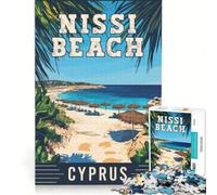 Nissi Beach in Cyprus jigsaw puzzle 1000 | 38x26cm Difficult Hard Fun activities at home Unique gifts for birthday and Christmas