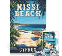 Nissi Beach in Cyprus jigsaw puzzles for adults 1000 | 50x75cm Tough challenge educational challenge Birthday Present,Travel Gifts,