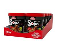 NISSIN Cup Noodles Soba Wok Style Chilli Flavoured Instant Noodles, 92 g Pot (Pack of 8)