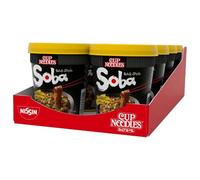 NISSIN Cup Noodles Soba Wok Style Classic Flavoured Instant Noodles, 90 g Pot (Pack of 8)