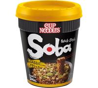 NISSIN Cup Noodles Soba Wok Style Classic Flavoured Instant Noodles, 90 g Pot (Pack of 8)