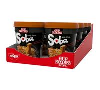 NISSIN Cup Noodles Soba Wok Style Sukiyaki Beef Flavoured Instant Noodles, 89 g Pot (Pack of 8)