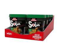 NISSIN Cup Noodles Soba Wok Style Teriyaki, 90 g Pot (8-Pack)