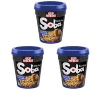 NISSIN Cup Noodles, Soba Wok Style Yakitori Chicken Flavour, 89 g Pot (Pack of 3)