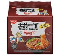 NISSIN Damae Ramen Beef Flavoured Instant Noodles, 100g (Pack of 5)