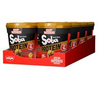 NISSIN Soba Protein Chilli Instant Wok Style Noodles Pot, 18 g of Protein, 90 g (Pack of 8)