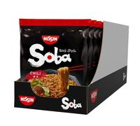 NISSIN Soba Wok Style Chilli Flavoured Instant Noodles, 111 g Packet (Pack of 9)