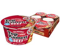 Nissin Top Ramen Bowl Ramen Noodle Soup Beef 93ml (Pack of 6)