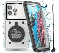 Nisso Waterproof Underwater Snorkeling Phone Case for iPhone 14/13/12/11 Pro Max Mini Xr/X/Xs/Samsung Galaxy Note10/9/8/S10/9/8 Ultra Plus Professional (Black, Second Snorking case)