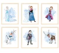 Nistio® Frozen Wall Decor Posters, Disney Frozen Wall Art for Girls Bedroom, Set of 6 Frozen Prints, Elsa & Anna & Olaf & Kristoff & Sven Posters, 8x10 inches, Unframed