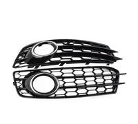 Nisza Car Front Headlight Grill 1 Pair Car Front Bumper Honeycomb Mesh Fog Light Grille Cover For A3 8P For S-Line 2009 2010 2011 2012 Glossy Black