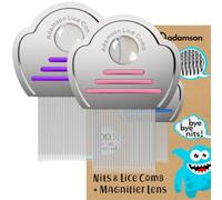 Nit Comb 2-Pack - Head Lice Comb with Magnifier for Kids, All Hair