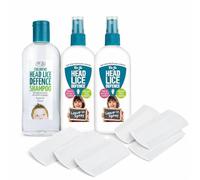 Nit Lotion 2 +1 Lice Shampoo + 6 Lice Combs Pack - Tea Tree & Lemon Eucalyptus Defence Set for Family & School | Bundled by Omoge Hair Ltd