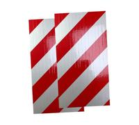 NITAGO 2 Pieces Garage Wall Protector Foam Guard Vehicle Corner Edge Reflective EVA Cushioned Easy Installation Suitable for Parking Garages Warehouses Home, 2 red white