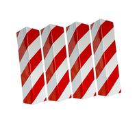 NITAGO 2 Pieces Garage Wall Protector Foam Guard Vehicle Corner Edge Reflective EVA Cushioned Easy Installation Suitable for Parking Garages Warehouses Home, 4 red white Corner