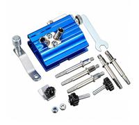 NITAGO Hand Crank Chain Sharpening Device with Five Grinding Heads Aluminum Alloy Manual Chain Tool for Garden Maintenance Home Workshop Field Upkeep, Blue, S