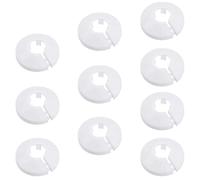 NITAIUN 10 Pcs Radiator Pipe Cover Strong White Plastic Pipe Collars Sleeve Pipe Decoration Hole Collar Clips Rings for 16 mm Diameter Water Radiator Heating Pipe Tidy Pipework (White)
