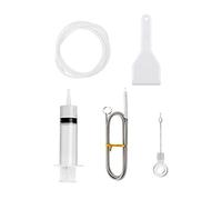 NITAIUN 5 Pcs Refrigerator Scrub Brush Set, Fridge Drain Hole Cleaning Device, Universal Pipe Brush, Cleaners for Kitchen Pipe, Cleaning, White