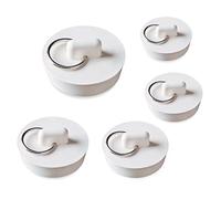 NITAIUN 5 Pieces Bath Plugs, Sink Plug Drain Stoppers Set Rubber Different Size with Hanging Ring Drain Plug for Bathtub Bathroom Kitchen Sink Tubs (5 Sizes)