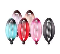 NITAIUN 6 Pieces Banana Fish Hair Clips, 14 cm Slide Clips for Ladies, Small Comb Hair Accessories for Women (6 PCS)