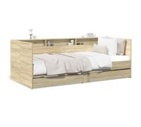 NITCA Daybed with Drawers,SIngle Guest Bed Sofa Bed, Pull out Trundle and Storage Drawer for Living Room and Bedroom,Cabin Bed for Living Room and Bedroom,Engineered Wood, Sonoma Oak Tipo 2 75x190 cm