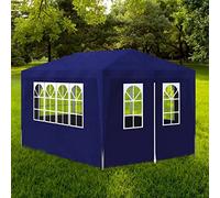 NITCA Party Tent,Gazebo, Waterproof Party Tent Marquee Awning,Pop Up Gazebo, for Parties, Birthday, Wedding, Picnics, Carport, blue 3 x 4 m