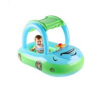Nitdler Swim Float Toddler Inflatable Car Toy with Sun Shade for Puddle Water Summer Party Lake Canopy