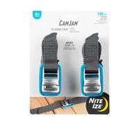 Nite Ize CJWR6-09-2R6 CamJam Strap, Zinc Alloy Buckle + Extra Strong Tie Down Equipment, Furniture and Supplies, 700 lb. Load Limit, Webbing 2 Pack, Blue, 6 ft (Pack of 2)