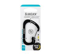 Nite Ize CSL3-01-R6 Stainless Steel Slide Lock, Black, Size 3