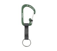 Nite Ize CSLAW3-08-R6 Locking Carabiner Keychain with Webbing, Olive