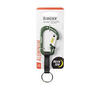 Nite Ize CSLAW3-08-R6 Locking Carabiner Keychain with Webbing, Olive