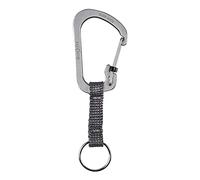 Nite Ize CSLW3-11-R6 Slide SlideLock Ring, Stainless Steel Locking Carabiner Key Chain with Webbing, Silver, #3-25lb Capacity
