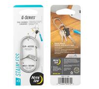 Nite Ize GS3-11-R6 G-Series Dual Chamber Carabiner, Silver, 3 (EU)