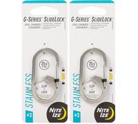 Nite Ize G-Series SlideLock Dual Chamber Carabiner Stainless Steel #3, Silver