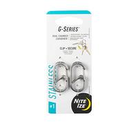 Nite Ize GS1-11-2R6 G-Series Dual Chamber Carabiner, Silver, Gr.1
