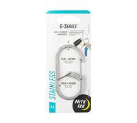 Nite Ize GS4-11-R6 G-Series Dual Chamber Carabiner, Silver, 4 (EU)