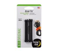 Nite Ize GT3-4PK-01 Gear Reusable Rubber Twist Tie, 3" - 4-Pack, Black, 4 Count