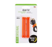 Nite Ize GT3-4PK-31 Original Gear Tie Bright Orange Made in The USA, 3"-4-Pack