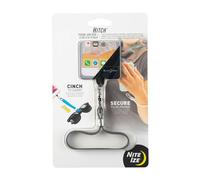 Nite Ize Hitch Phone Anchor + Stretch Strap, Adjustable Lanyard Clips to Phone, Cinch Earbuds Case/Hand Sanitizer/Lip Balm/Sunglasses, Charcoal