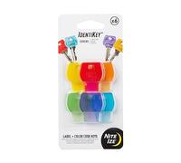 Nite Ize IdentiKey Covers, Color Coded ID Key Labels, Key Identifier Caps, Assorted 6 Pack