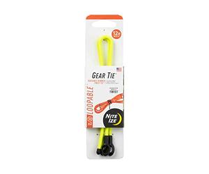 Nite Ize, Inc. GLS12-33-2R3 Nite Ize Gear Loopable, The Original Reusable Rubber Sturdy Integrated Loop, 12 Inch, Neon Yellow, 2-Pack, Made in The USA Twist Tie, 12"-2 Pack