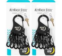 Nite Ize Keyrack Steel Incl. 6 S-Biner 0.5, Black, NI-KRS-03-01 (Pack of 2)