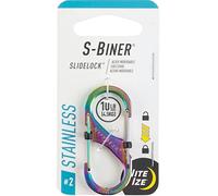 Nite Ize LSB2-07-R3 S-Biner SlideLock Stainless Steel Dual Locking Carabiner, Spectrum, Size #2