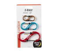 Nite Ize LSBA234-A2-R6 Locking Dual Carabiner for Keys/Travel, Assorted