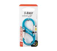Nite Ize LSBA3-03-R6 S-Biner SlideLock Dual Locking Carabiner, Blue, Size #3