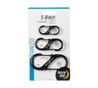 Nite Ize LSBC-01-R6 S-Biner Stainless Steel Slide Lock (Pack of 3), Black