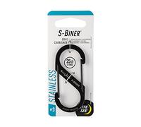 Nite Ize Men's S-Biner Dual Stainless Steel Carabiner, Black, Size 3