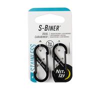 Nite Ize Men's S-Biner Dual Stainless Steel Carabiner (Pack of 2), Black, Size 1