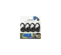 Nite Ize NCJ-01-4R3 CamJam Cord Tightener Plastic Tie Down Mechanism, 4-Pack Without, Black